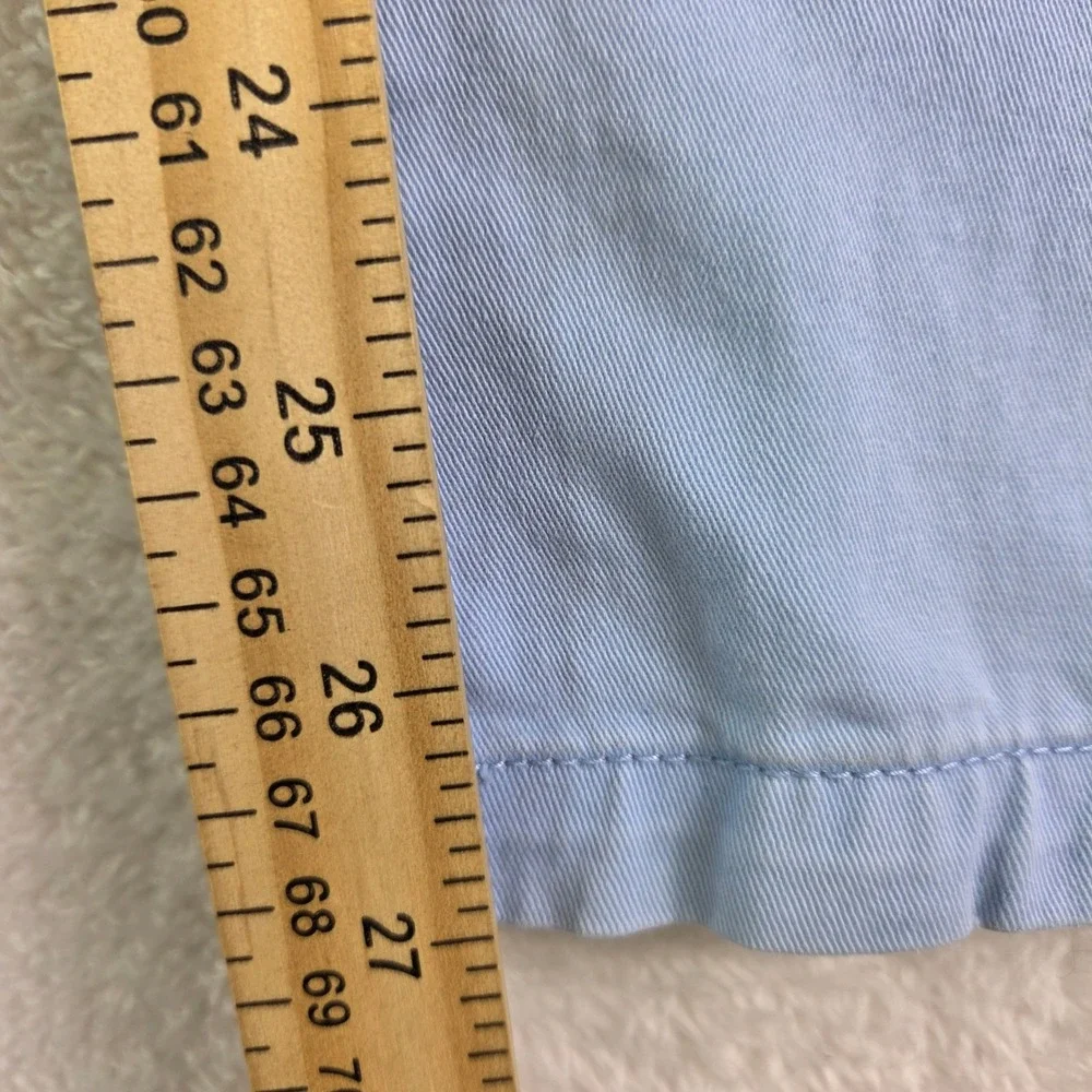 IZOD Saltwater Stretch Chino Pants Mens 34x30 Straight Leg Light Blue Cotton